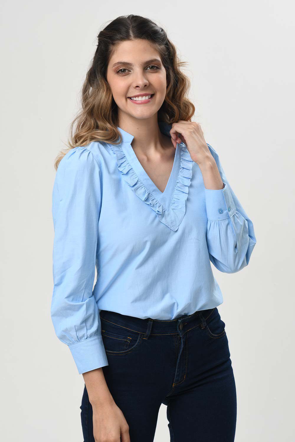 Blusa, Azul , Uniformes Empresariales
