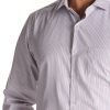 Camisa, Lila con rayas grises, Uniformes Empresariales