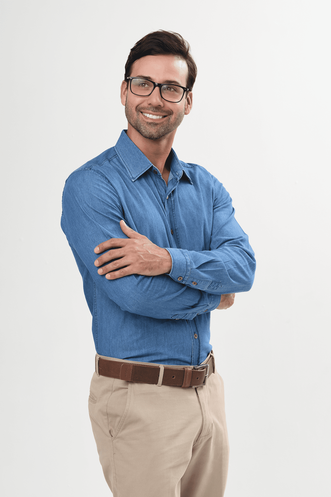 Camisa, Azul, de Indigo, Uniformes Empresariales